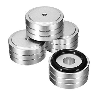 HiFi strieborne ALU nozicky na audio zariadenia - 2