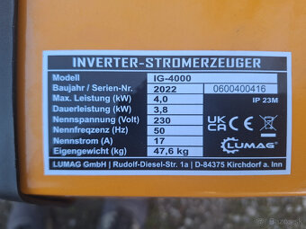 Invertorový generátor Lumag IG-4000 - 2
