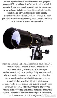 Hvezdársky ďalekohľad Bresser National Geographic 90/900 EQ3 - 2