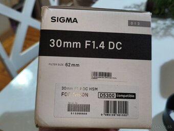 Sigma 30mm F1,4 DC HSM Art pre Nikon bajonet F - 2