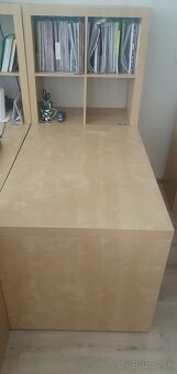 Zostava policový diel KALLAX s pracovným stolom Ikea - 2