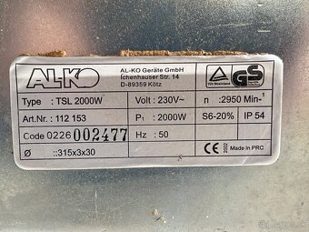 Predám cirkulár Alko 2KW/230V 315 kotúč - 2