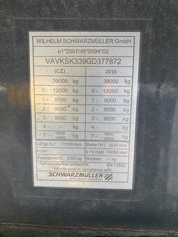 Prodáme sklápěcí návěs zn. Schwarzmuller 55 m3, ALU. - 2