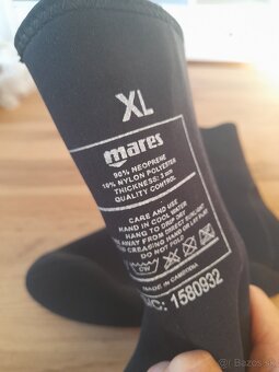 Predám neoprénové ponožky 3 mm XL - 2