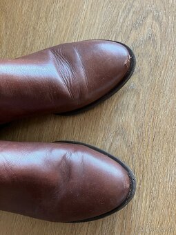 Hnedé kožené čižmy - 2