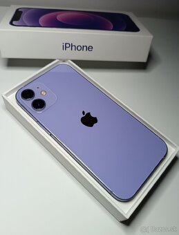 Iphone 12 mini fialový 64gb,TOP PONUKA, NOVÁ BAT.100% - 2
