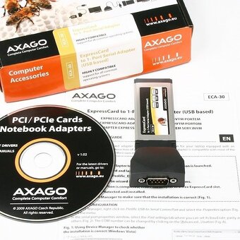 Axago adaptér ExpressCard na 1 x sériový port - 2