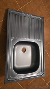 Nerezový drez 80x50 cm - 2