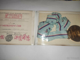 Medaila z majstrovstva ČSSR s dokumentami - 2