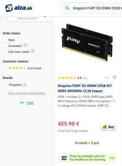 RAM Kingston FURY Impact 32 GB DDR5 (SO-DIMM) - 2