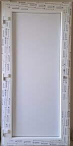 Plastové dvere 98x200, biela/orech - 2