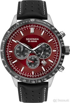 hodinky Sekonda maroon red - 2