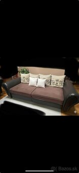 Sedacia súprava / gauč s taburetkou - 2
