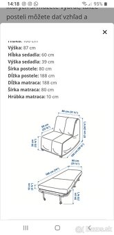 Kreslo rozkl.Ikea - 2