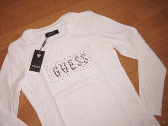 Guess biele tričko s dlhým rukávom - 2