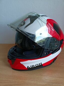 Ixon Vortex 2 kombinéza, prilba airoh st 501 biela červená - 2