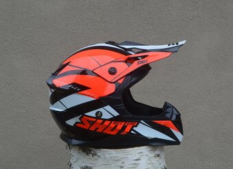 Prilba helma mx čierno oranžová shot - 2