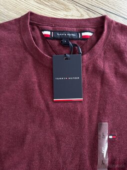 Pánsky sveter Tommy Hilfiger vínový L - 2