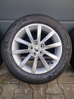 5x100 r16 kolesa skoda scala disky alu elektrony 205 55 16 - 2