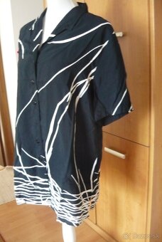 elegantná čierno-biela dámska blúzka - 2