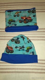 Detská čiapka s nákrčníkom Plamienok - 2