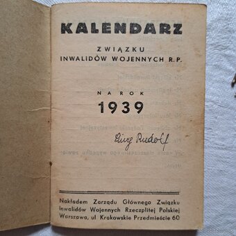 Vojenský kalendár poľskej armády 1939+kríž za zásluhy - 2