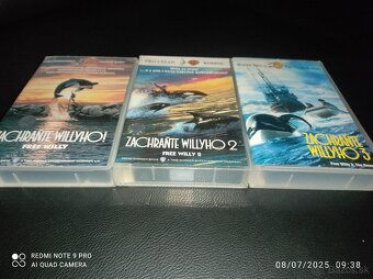 VHS ORIGINAL FREE WILLY I,II,III originál - 2