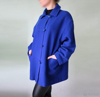 Kráľovsky modrý duffle coat Miss Smith veľ.42 - 2