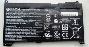 Batéria HP RR03XL 11.4V 4210mAh / kapacita 72 % - 2