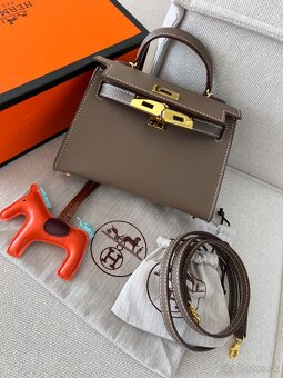 Hermes kelly mini kabelka khaki s krabicou - 2