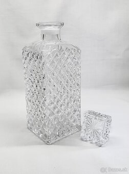 Krištálové sklo retro whisky karafa VÝSTAVNÝ KUS - 2
