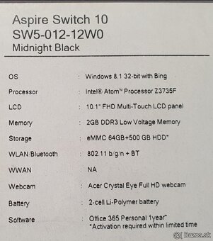 Acer transformer windows - 2