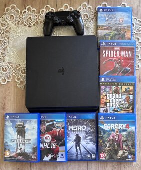 PlayStation 4 Slim 1 TB + 7 hier + ovládac - 2