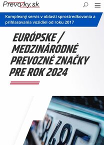 Európske + Slovenské prevozné značky ✅2024✅ | PREVOZKY.SK - 2