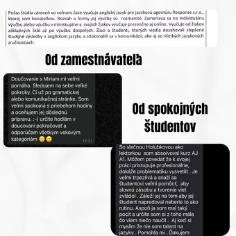 Online doučovanie anglického a slovenského jazyka - 2