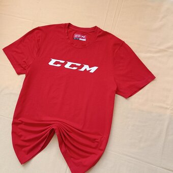 CCM hokejové červené tričko s krátkym rukávom športové XL - 2