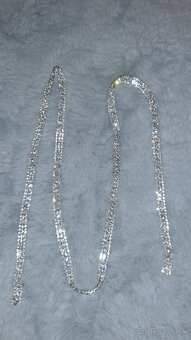 Set bižutérie korunka diadem náušnice  nahrdelnik opasok - 2