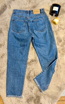 Potrhané rifle Pull&Bear + kovové kolieska na dotvorenie - 2