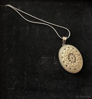 Paličkovaný strieborný náhrdelník - 2