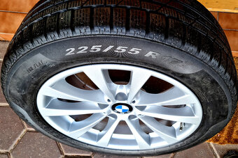 alu R17 5x120, senzory tlaku, zimné pneu 225/55, orig. BMW 5 - 2