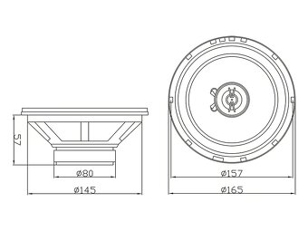 Reproduktory do auta 16,5 cm R165 - 2
