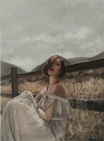 Ručne maľovaný obraz - olejomaľba - portrét - 2