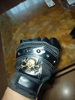 Moto rukavice chopper lebka - 2