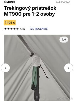 Trekingový prístrešok Simond MT900 pre 1-2 osoby - 2