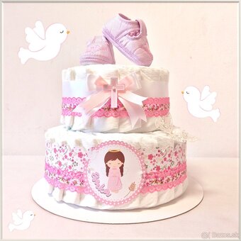 Plienková torta KRSTINY-DIEVČATKO - 2