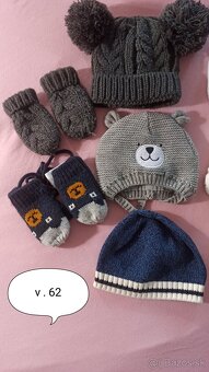 Zimné čiapky v. 62, v.68 - 2
