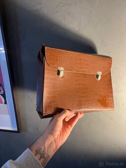 Kožená brašňa I aktovka I taška I vintage - 2