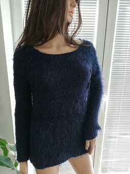 Dámsky pulóver modrý S/36 - 2