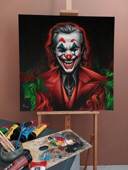 Originál akrylová maľba JOKER - 2