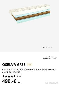 Dreamzone Oselva GF35 Bio Organic 90x200 kremova - 2